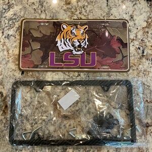 LSU camouflage license plate